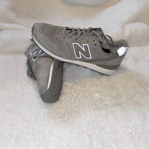 New Balance grey suede sneakers
